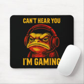 Funny Gamer Frog Men Women Boys Can't Hear You Vid マウスパッド (マウス)
