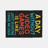 Funny Gamer Graphic Tee Men Boys Teens Video Gamin フリースブランケット (正面(横))