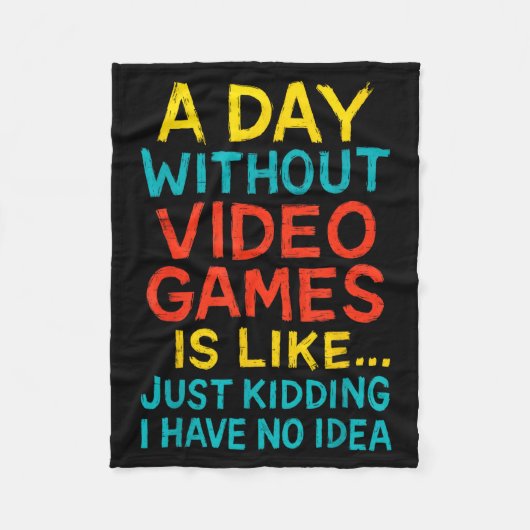 Funny Gamer Graphic Tee Men Boys Teens Video Gamin フリースブランケット (正面)