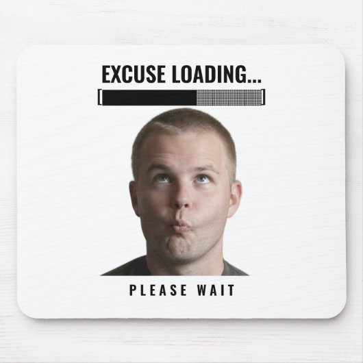 Funny Gamer Mouse Pad Excuse Loading Meme Desk Mat マウスパッド (正面)
