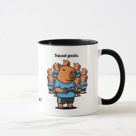 Funny Gamer Mug Capybara Squad – Pers マグカップ (右)