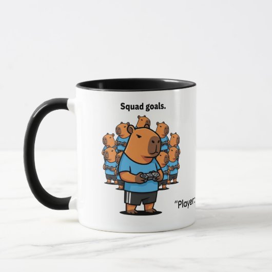 Funny Gamer Mug Capybara Squad – Pers マグカップ (左)