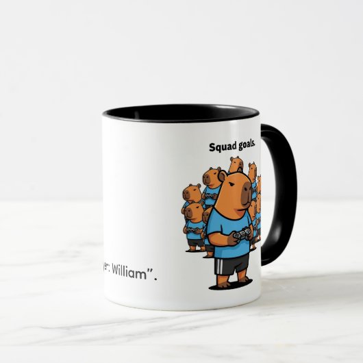 Funny Gamer Mug Capybara Squad – Pers マグカップ (正面右)
