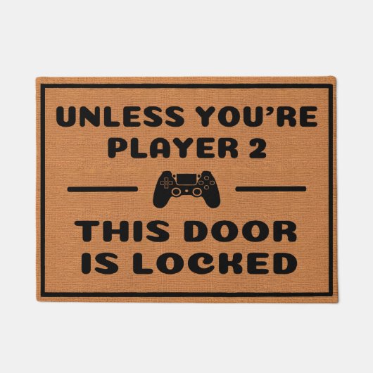 Funny Gamer Nerdy Humor Minimalist Introvert ドアマット (正面)