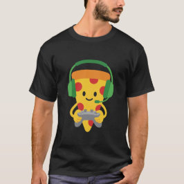 Funny Gamer Pizza Gaming Video Game Enthusiast Boy Tシャツ