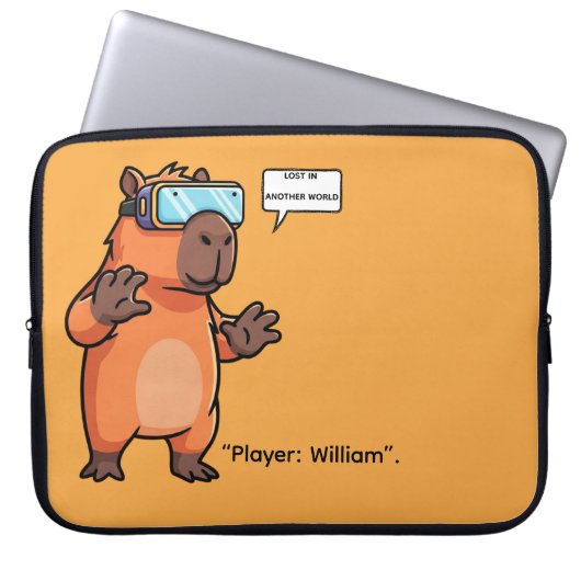 Funny Gamer Tablet Case – Personalized ラップトップスリーブ (正面)