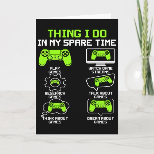 Funny Gamer Things I Do In My Spare Time Gaming 1 カード (正面)