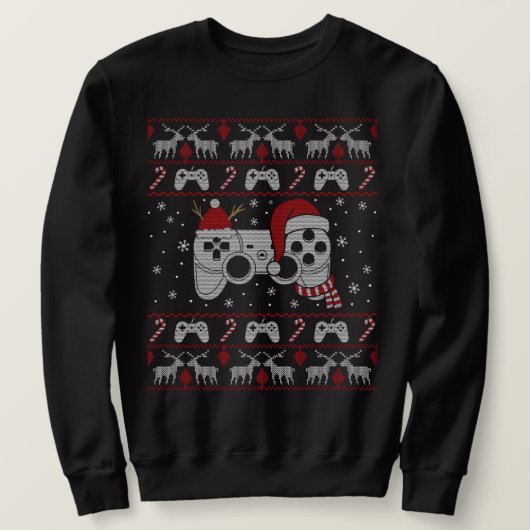 Funny Gamer Ugly Christmas Sweater For Men Women スウェットシャツ (デザイン正面)