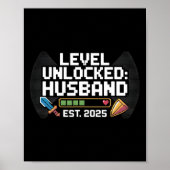 Funny Gamer Wedding Engagement Gift Tee  ポスター (正面)