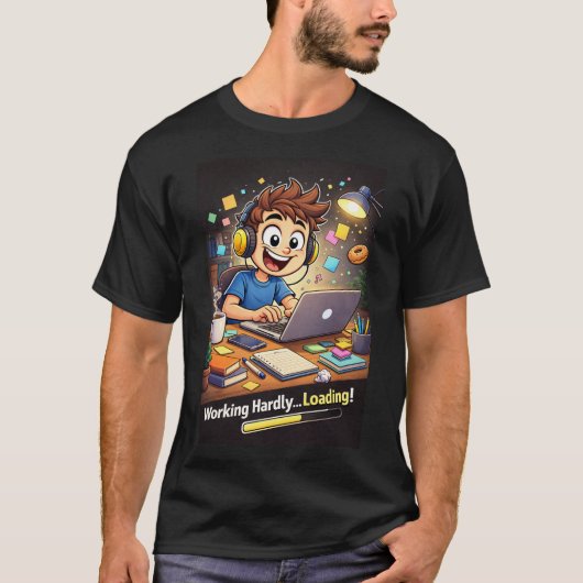 Funny Gamer Workspace Tee Tシャツ (正面)
