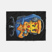 Funny Gamer Zza Gaming Video Game Enthusiast Boys  フリースブランケット (正面(横))