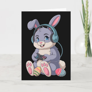 Funny Gaming Bunny Easter Gamer Rabbit Video Game  カード