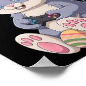 Funny Gaming Bunny Easter Gamer Rabbit Video Game  ポスター (角)