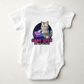 ​Funny Gaming Cat Gamer Gift - My Cat Decided Game ベビーボディスーツ (裏面)