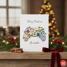 Funny Gaming Christmas Card Personalised Gift シーズンカード