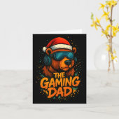 Funny Gaming Dad Christmas Outfit Gamer Gift カード (黄色い花)