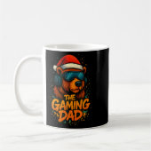 Funny Gaming Dad Christmas Outfit Gamer Gift コーヒーマグカップ (左)