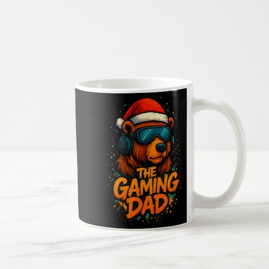 Funny Gaming Dad Christmas Outfit Gamer Gift コーヒーマグカップ (右)