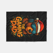 Funny Gaming Dad Christmas Outfit Gamer Gift  フリースブランケット (正面(横))