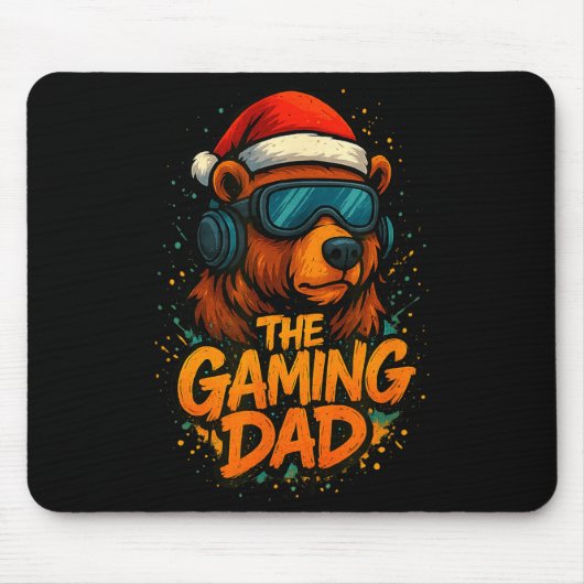 Funny Gaming Dad Christmas Outfit Gamer Gift  マウスパッド (正面)