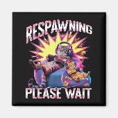 Funny Gaming Gamer Cat  マグネット (正面)