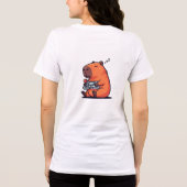 Funny Gaming Hoodie – Capybara Retro Style トライブレンドＴシャツ (裏面)