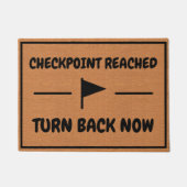 Funny Gaming Humor Minimalist Rustic Introvert ドアマット (正面)