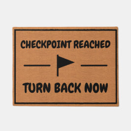 Funny Gaming Humor Minimalist Rustic Introvert ドアマット