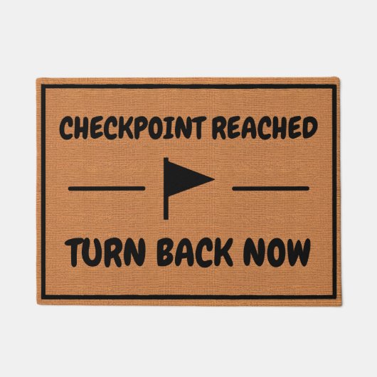 Funny Gaming Humor Minimalist Rustic Introvert ドアマット (正面)