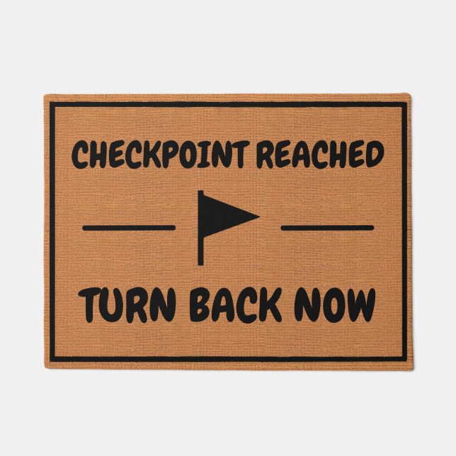 Funny Gaming Humor Minimalist Rustic Introvert ドアマット (正面)