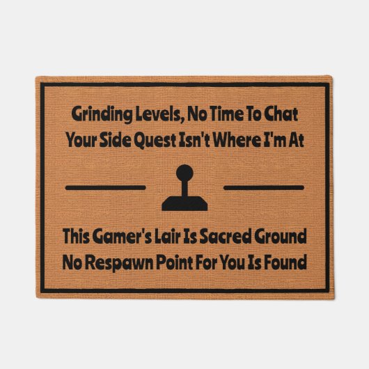Funny Gaming Introvert Humor Minimalist Rustic  ドアマット (正面)