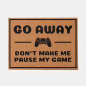 Funny Gaming Introvert Humor Rustic Minimalist ドアマット (正面)