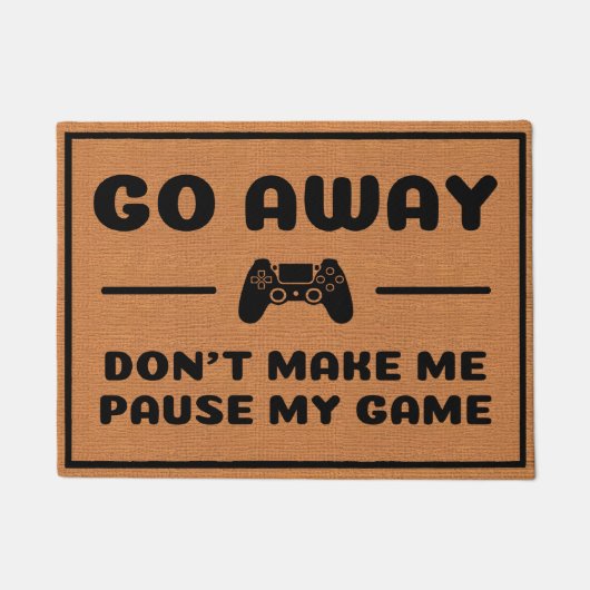 Funny Gaming Introvert Humor Rustic Minimalist ドアマット (正面)