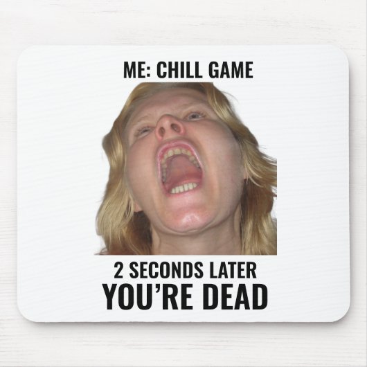 Funny Gaming Meme Mouse Pad Screaming Face マウスパッド (正面)