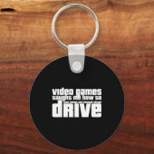 Funny Gaming New Driver Video Game Driving Instruc キーホルダー (正面)