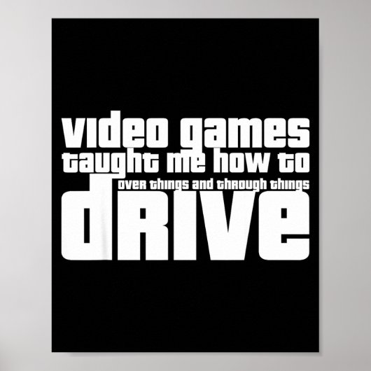 Funny Gaming New Driver Video Game Driving Instruc ポスター (正面)