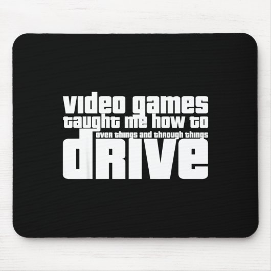 Funny Gaming New Driver Video Game Driving Instruc マウスパッド (正面)