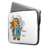 Funny Gaming Tablet Case – Lag Is My Enemy Design ラップトップスリーブ (正面左)