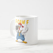 Funny Gangsta Chicken Mug F CAW F Hip Hop Style コーヒーマグカップ (正面左)