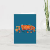 Funny Garbage Truck Christmas Graphics Lights Love カード (正面)