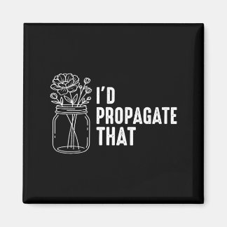 Funny gardeners plant men women girls propagate マグネット