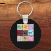 Funny Gardening Lover S Plant Lover , Men's G Clic キーホルダー (正面)