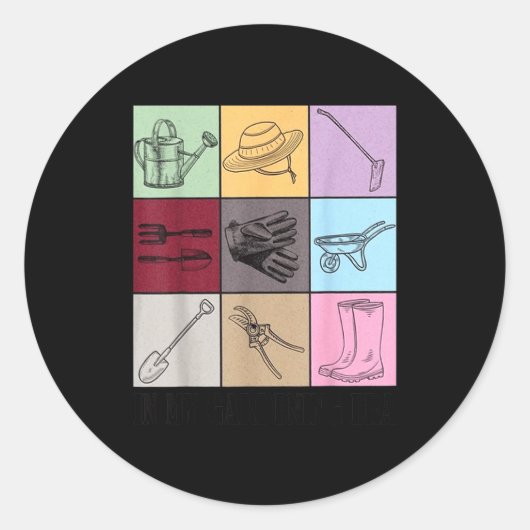 Funny Gardening Lover S Plant Lover , Men's G Clic ラウンドシール (正面)