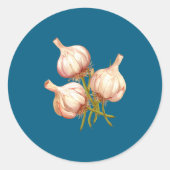 Funny Garlic Plants  ラウンドシール (正面)