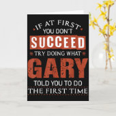 Funny Gary If At First You Dont Succeed Try Doing  カード (黄色い花)