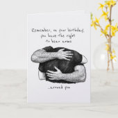 Funny Gay Bear Arms Pun Couple Birthday Card カード (黄色い花)