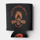 Funny Gay Cuzzi Heated Rivalry Cabin Campfire 缶クーラー (裏面)