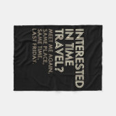 Funny Geek Gift Time Travel Paradox  フリースブランケット (正面(横))