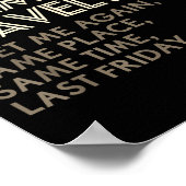 Funny Geek Gift Time Travel Paradox ポスター (角)