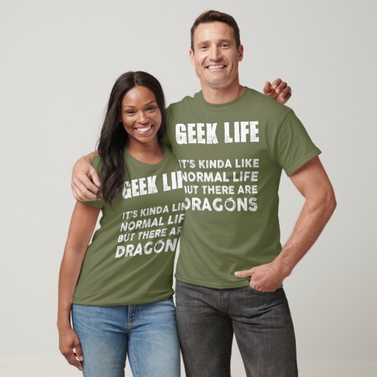Funny Geek Life Dungeon Dragons Dice Gaming Tシャツ (ユニセックス)